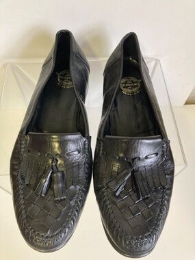 Men's Florsheim Loafers Black Leather Size 9.5 B
